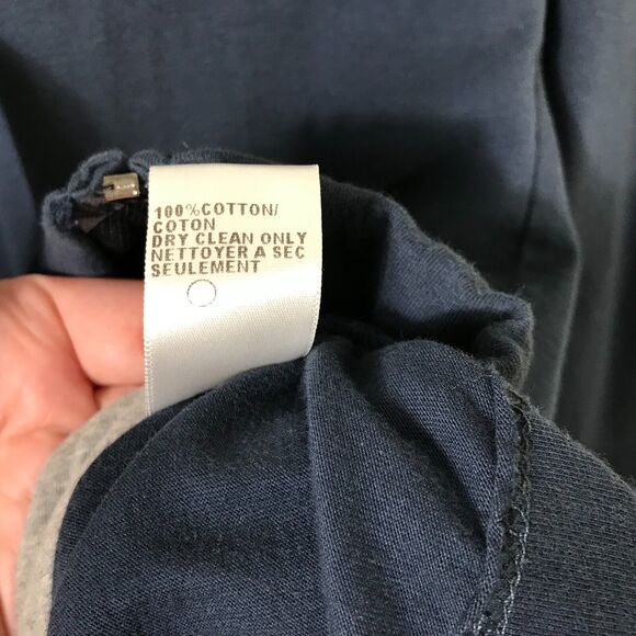 Standard James Perse Jacket Women's Size 1 Blue Cotton Zip Long Sleeve - Picture 8 of 9